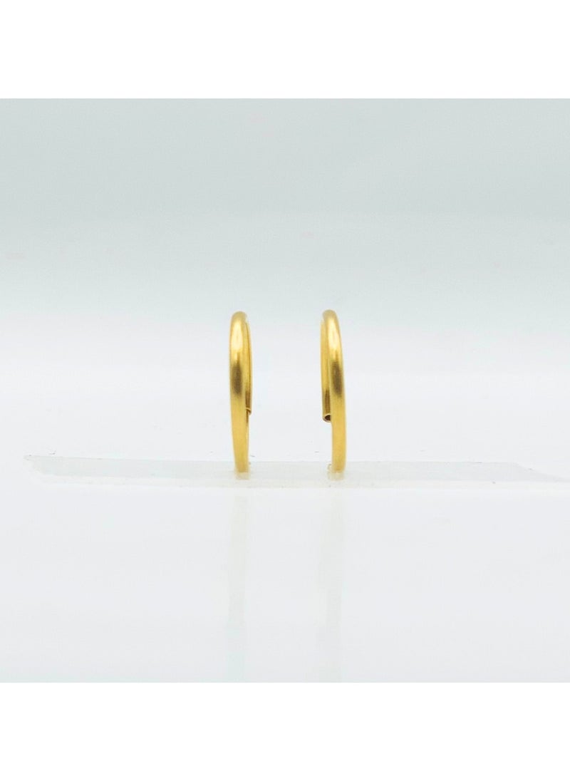 Earss 1/2 Endless Hoop Gold Earring | Stainless Steel | 18K Gold Plated  - Image 1