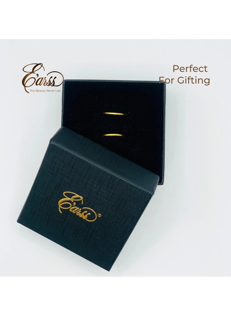 Earss 1/2 Inch Endless Hoop Gold Earring | Stainless Steel | 18K Gold Plated - Image 5