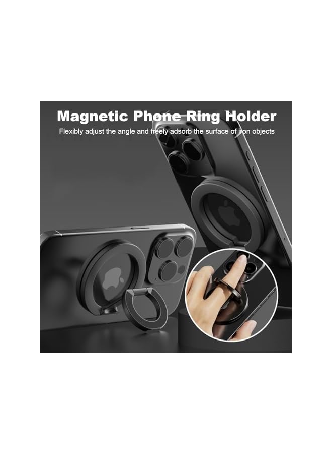 Green Tiger Magnetic Phone Ring Holder, Finger Ring Holder with Adjustable Kickstand, Cell Phone Grip Stand for Dual-Side Magnetic, Fit for All Phones - Image 2