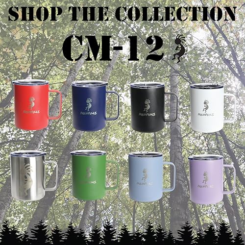 Aquapelli Vacuum Insulated Mug with Handle, 12 Ounces, Arctic White - Image 4