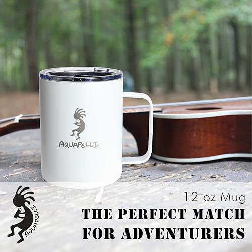 Aquapelli Vacuum Insulated Mug with Handle, 12 Ounces, Arctic White - Image 5