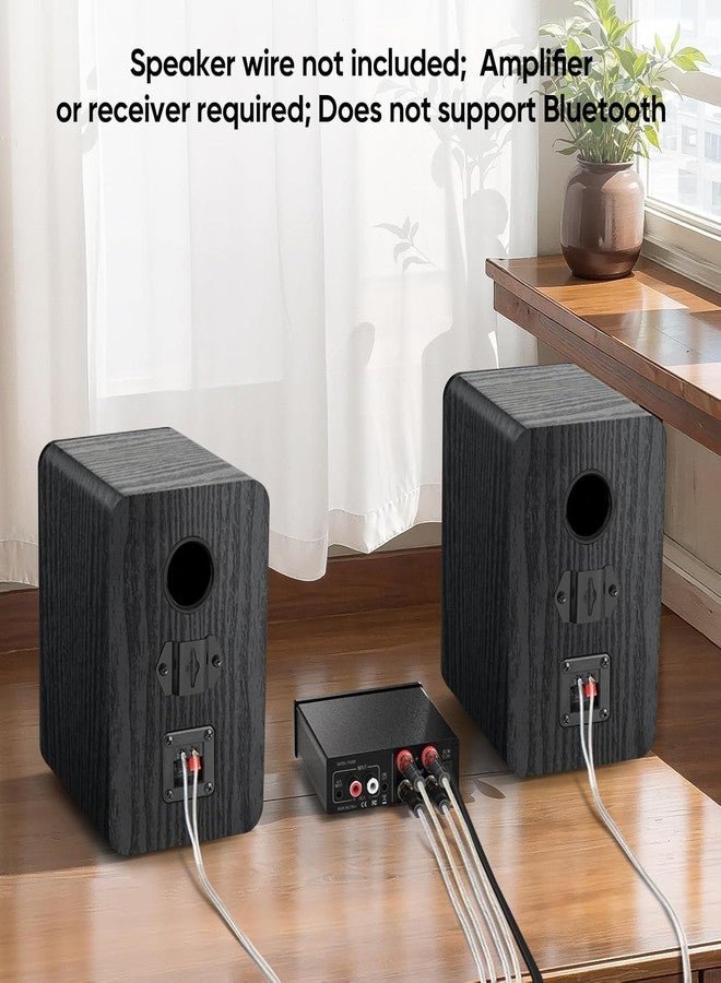 Saiyin Passive Bookshelf Speakers, 2-Way Passive Speakers, 3.5" Woofer & Silk Horn Tweeter, 60Hz Bass for Home/Office/Theater Pair (Needs Amplifier or Receiver to Operate) - Image 2