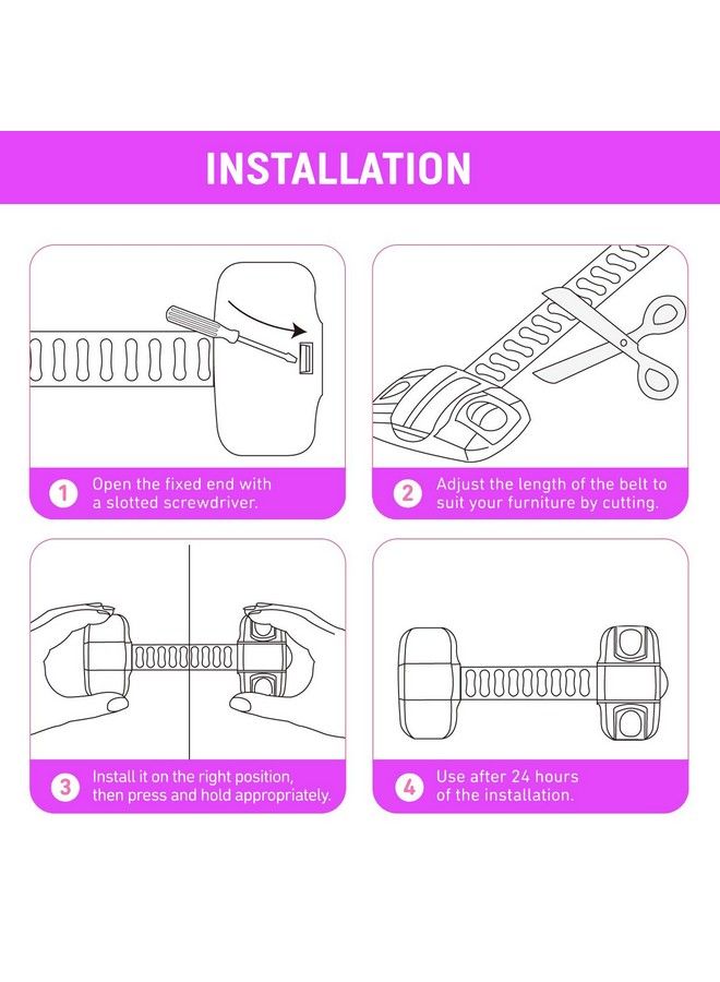 Safe-O-Kid Safe O Kid Adjustable Medium Multi Purpose Child Safety Lock Blue Pack Of 1 - Image 4