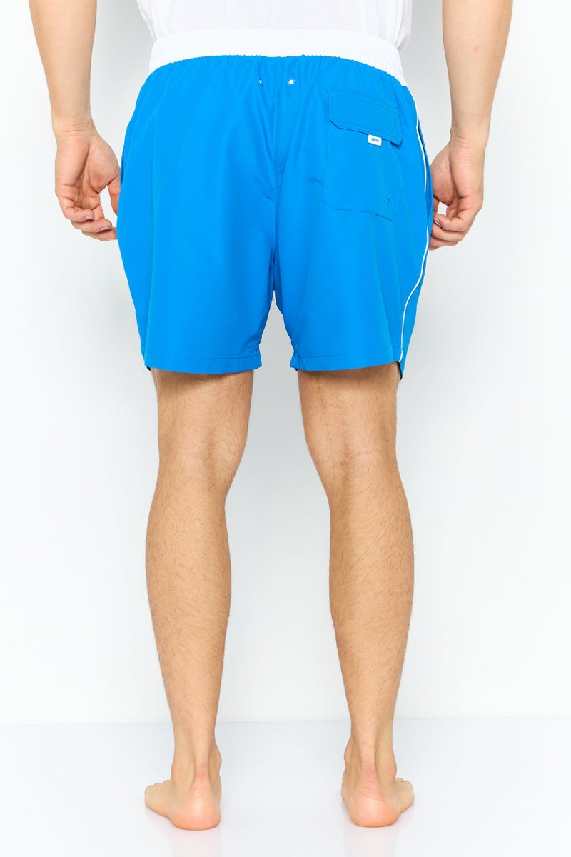 DKNY Men Brand Logo Board Shorts, Royal Blue  - Image 4