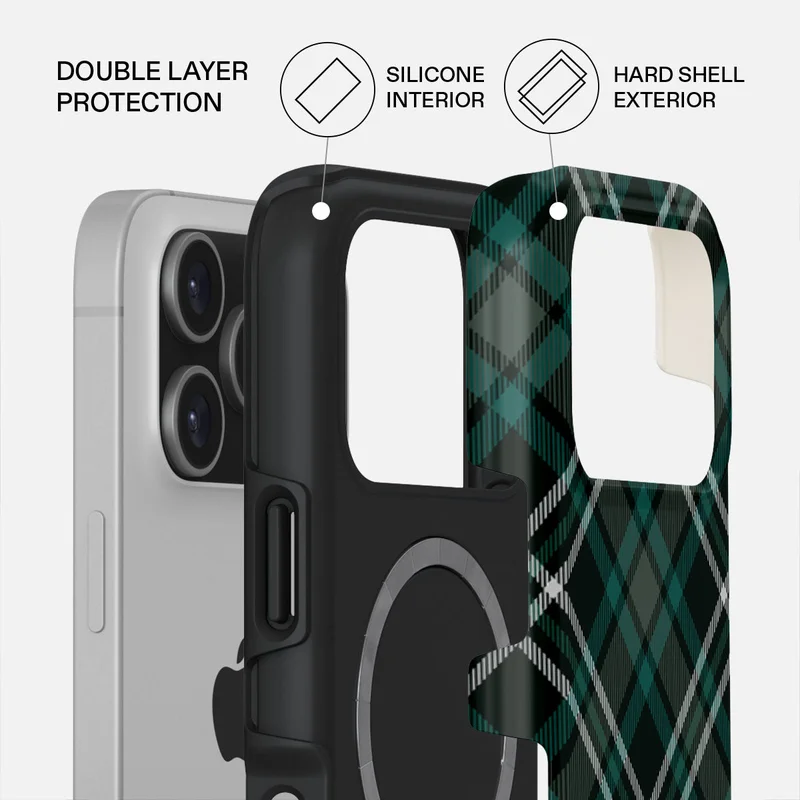 BURGA iPhone 17 Pro Mint Cookie Premium Case Compatible with Hybrid Dual-Layer Hard Shell + Silicone Protection - Scratch-Resistant Shockproof Mobile Cover
