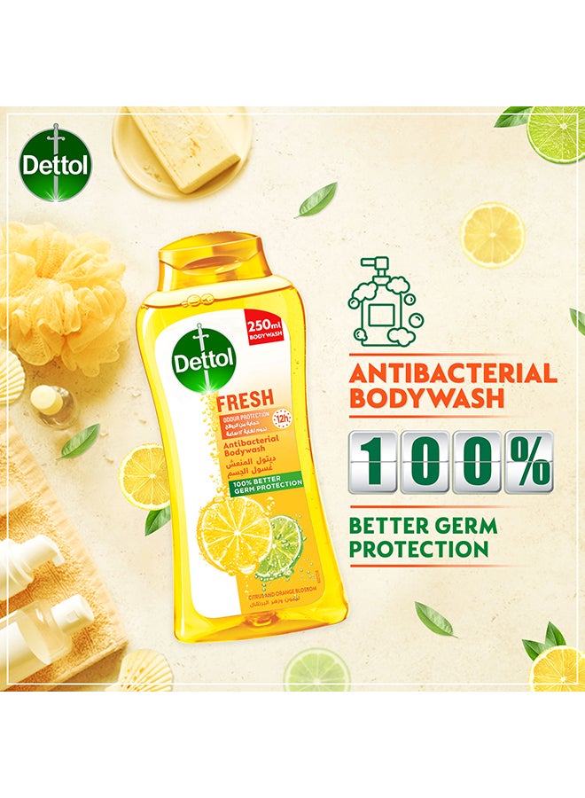 Dettol Fresh Showergel And Bodywash Citrus And Orange Blossom Fragrance 250ml - Image 4