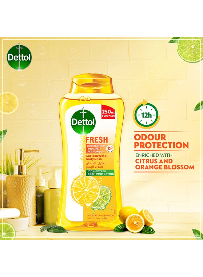 Dettol Fresh Showergel And Bodywash Citrus And Orange Blossom Fragrance 250ml - Image 3