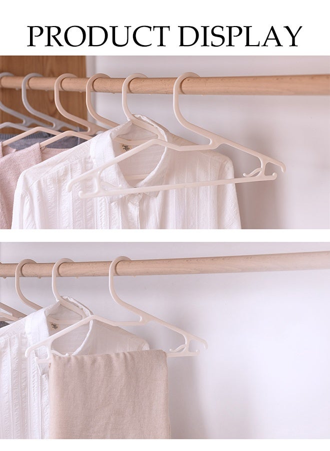 DUNISO 30Pcs Plastic  Non-Slip Hangers Premium Slim Space Saving Hangers Suit Durable Heavy Duty Strong Clother Hanger Multi-functional Adult Plastic Coat Hangers for Coats Trousers Shirts and Skirts - Image 2