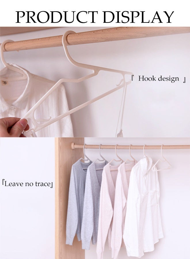 DUNISO 30Pcs Plastic  Non-Slip Hangers Premium Slim Space Saving Hangers Suit Durable Heavy Duty Strong Clother Hanger Multi-functional Adult Plastic Coat Hangers for Coats Trousers Shirts and Skirts - Image 3
