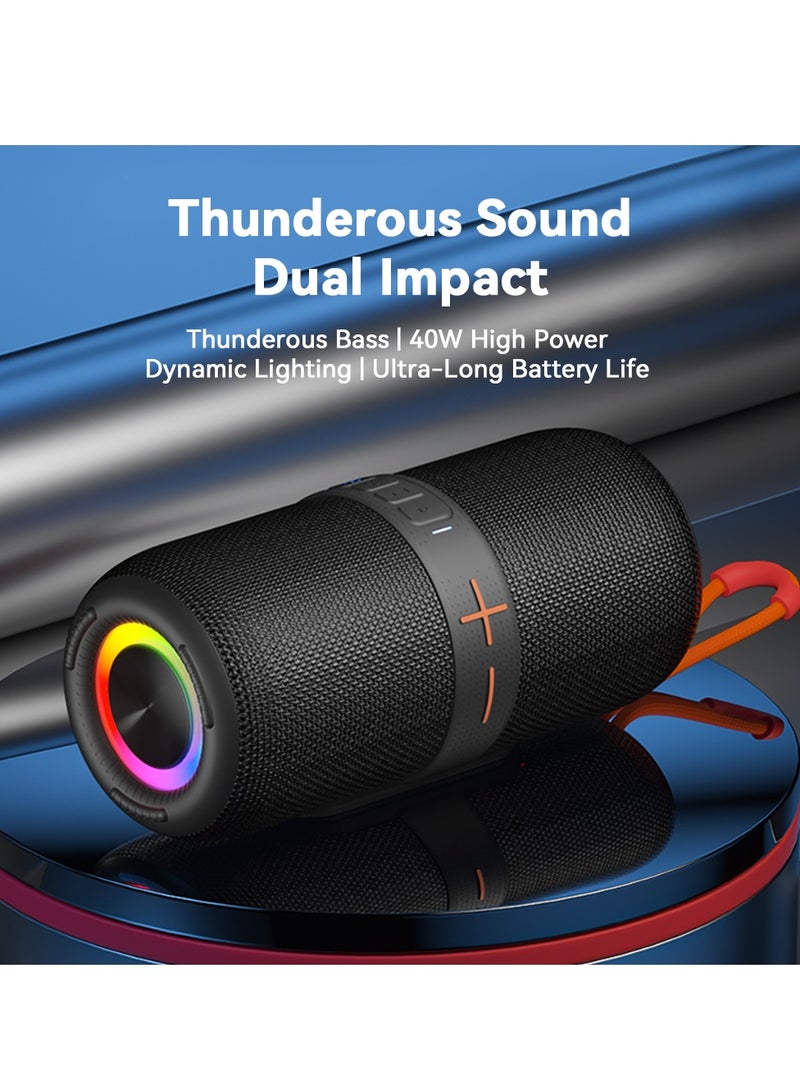 LS-X1 High-Outdoor Speaker , Stereo Sound with Deep Bass, Colorful RGB Lighting & Wireless Pairing Capability 3600mah - Image 3