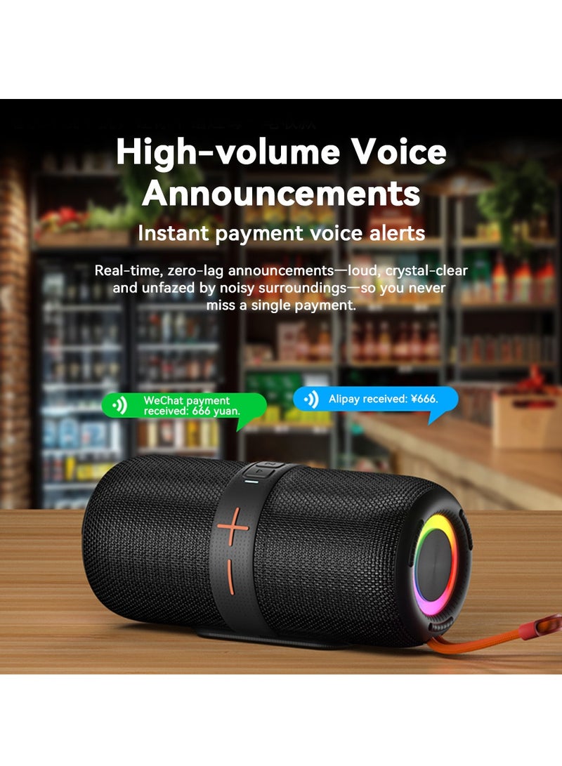 LS-X1 High-Outdoor Speaker , Stereo Sound with Deep Bass, Colorful RGB Lighting & Wireless Pairing Capability 3600mah - Image 4
