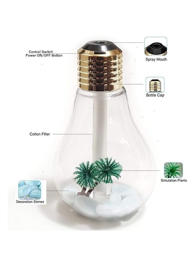 Bulb-Shaped Cool Mist Humidifier with 400ML Water Tank, USB Powered - Image 3
