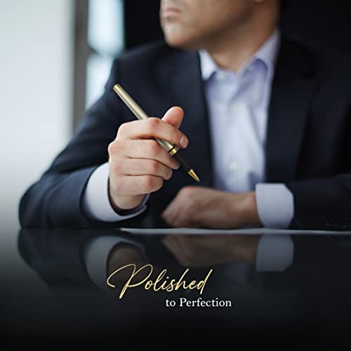 Paperkraft Beethoven- Blue Ceramic Roller Ball Pen (Pack of 1) | Classy Chrome & Gold tone finish|Premium Gifting Products|Ideal for Professionals|Official meeting essentials - Image 5