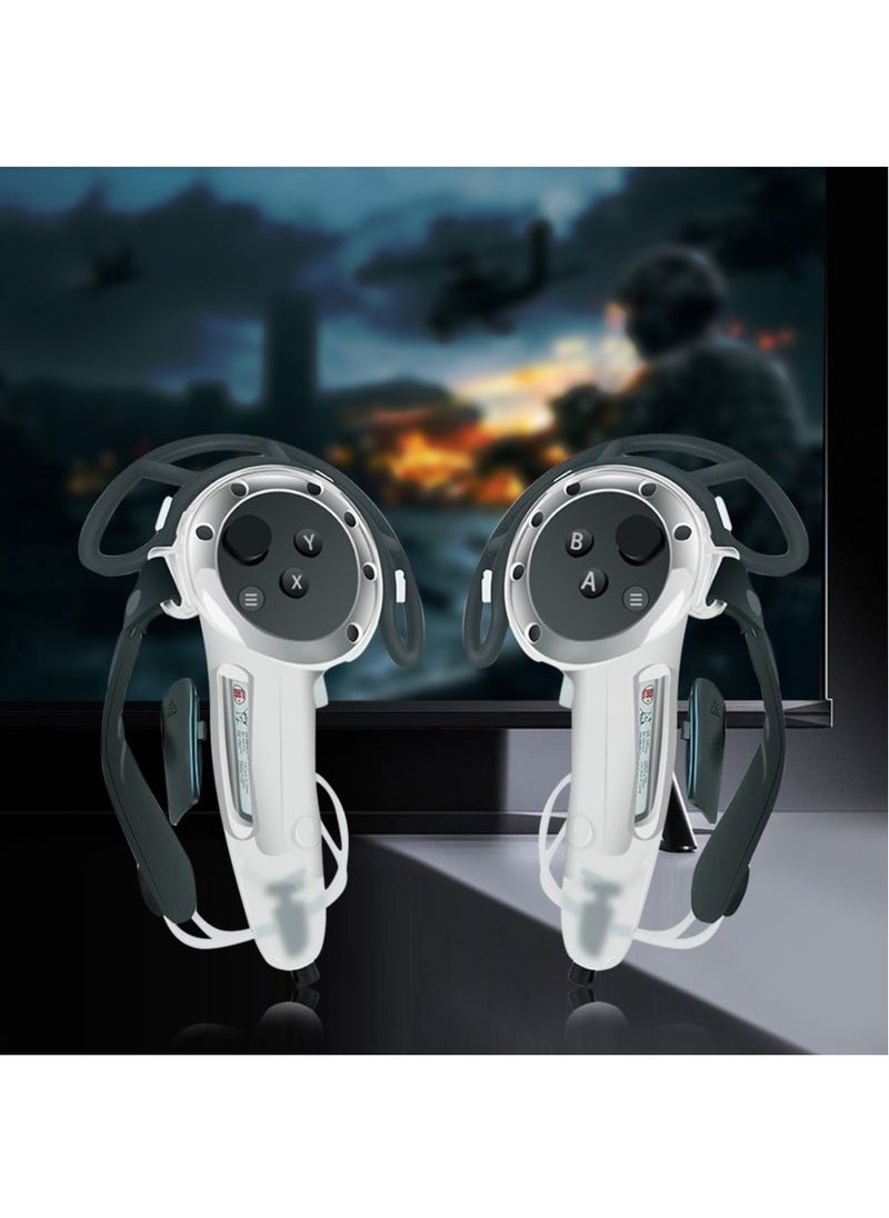Generic Meta Quest 3 VR Accessory: Extended Handle Controller Grip Cover - Anti-Collision Extension Protector with Adjustable Straps, Easy Battery Replacement - Compatible with Oculus Quest 3 (White)  - Image 2