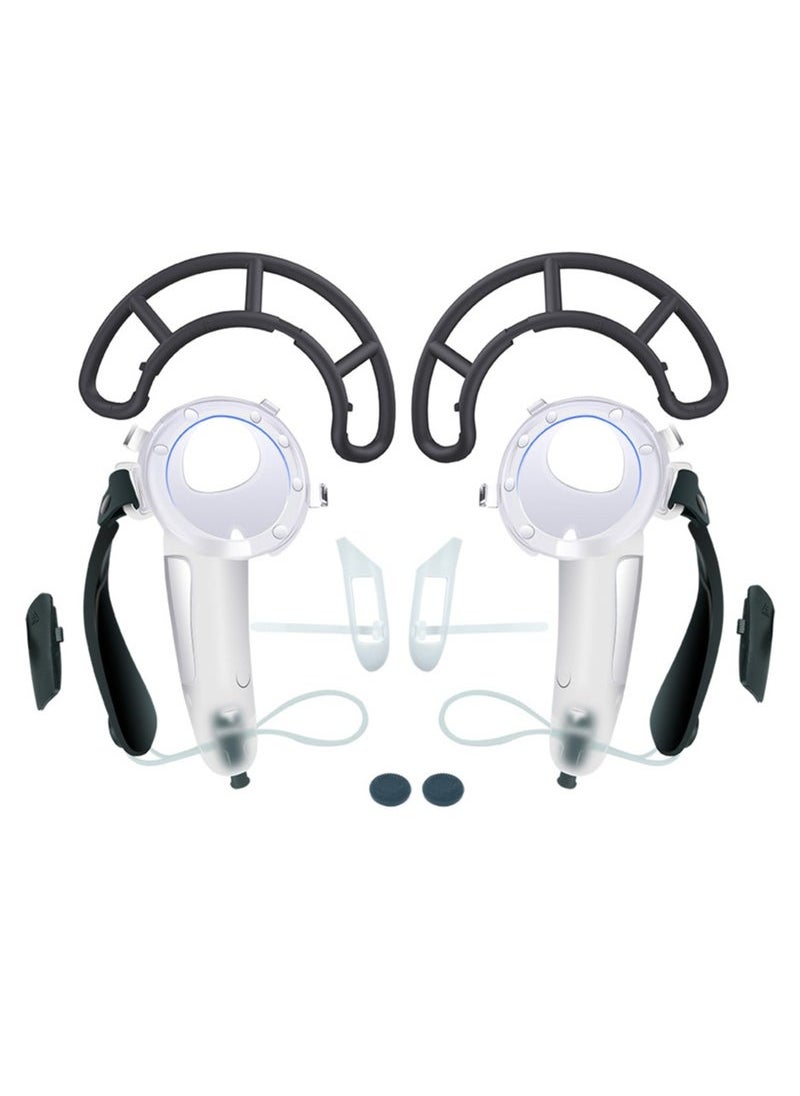 Generic Meta Quest 3 VR Accessory: Extended Handle Controller Grip Cover - Anti-Collision Extension Protector with Adjustable Straps, Easy Battery Replacement - Compatible with Oculus Quest 3 (White)  - Image 4
