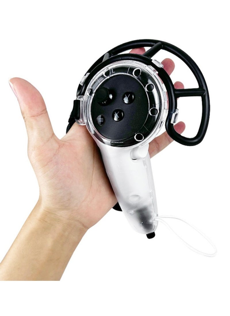 Generic - Meta Quest 3 VR Accessory: Extended Handle Controller Grip Cover - Anti-Collision Extension Protector with Adjustable Straps, Easy Battery Replacement - Compatible with Oculus Quest 3 (White) - Image 1