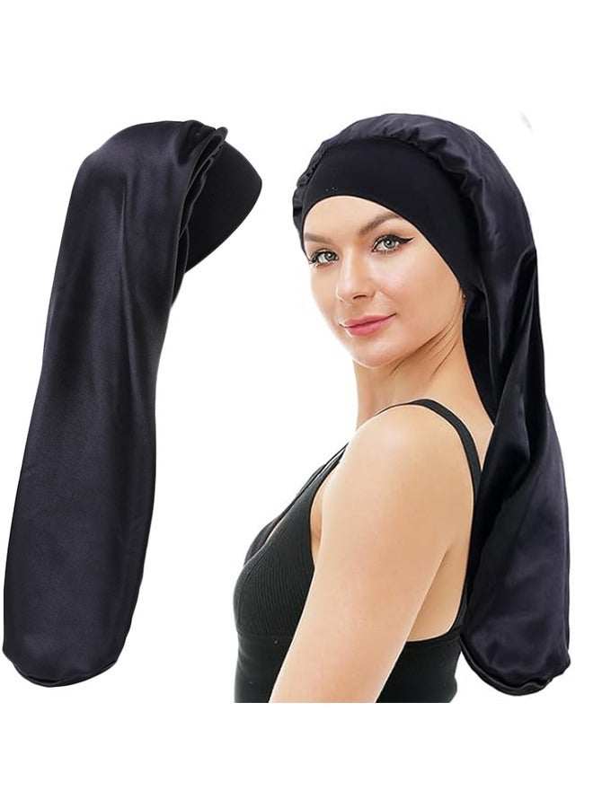 GUSGU 2 قطعة طويلة صقيل قبعة النوم ، وقبعة النوم جديلة جديلة طويلة ، وقبعة النوم جديلة طويلة - Image 3