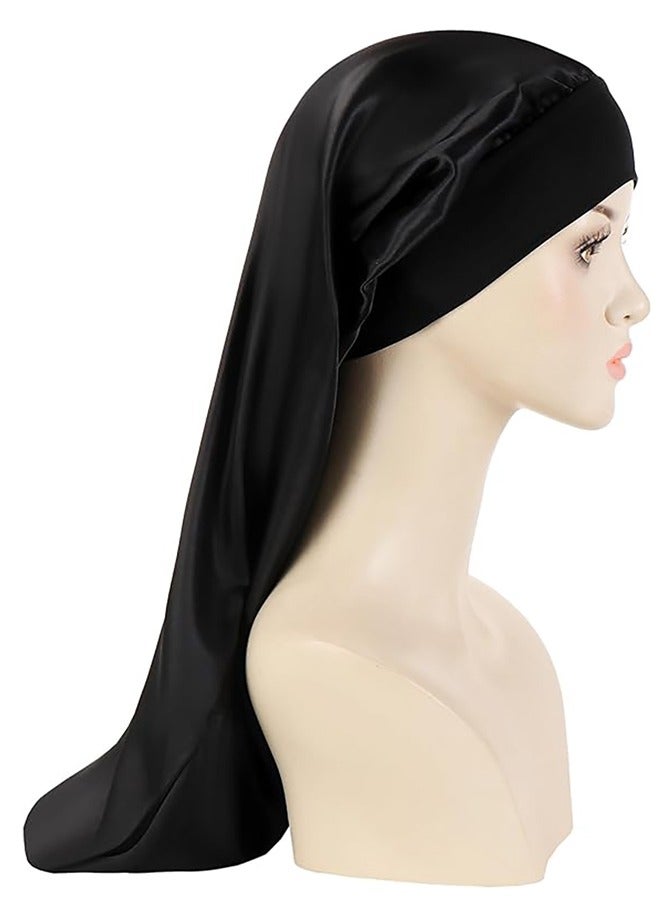 GUSGU 2 قطعة طويلة صقيل قبعة النوم ، وقبعة النوم جديلة جديلة طويلة ، وقبعة النوم جديلة طويلة - Image 5