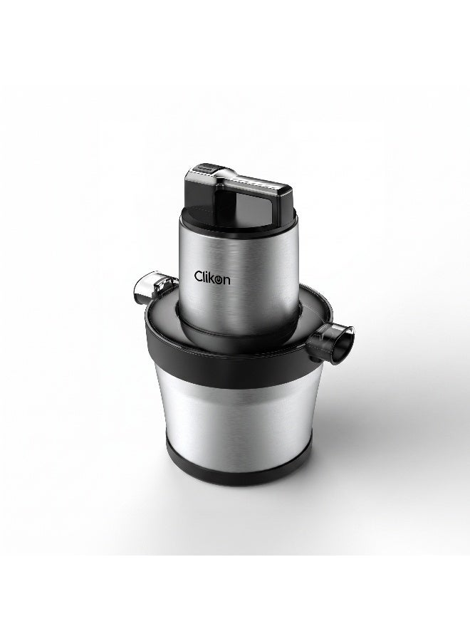 Clikon Electric Chopper | 6.0L Stainless Steel Bowl | 1000W Power | Large Capacity Food Preparation | 2-Year Warranty | CK1205 | Black & Silver 1000 W CK1205 silver - Image 1