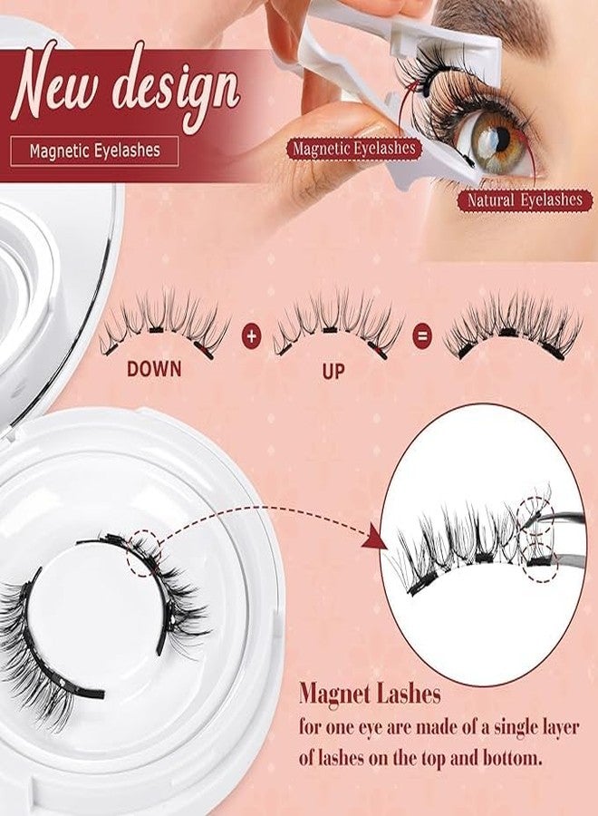 VishBin Magnetic Eyelashes with Applicator Reusable Natural Look Magnetic Eyelashes without Eyeliner No Glue Needed Lashes with Magnets Cat Eye False Eyelashes - Image 5