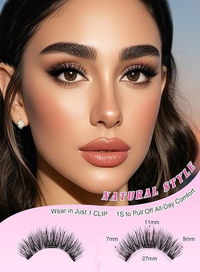 VishBin Magnetic Eyelashes with Applicator Reusable Natural Look Magnetic Eyelashes without Eyeliner No Glue Needed Lashes with Magnets Cat Eye False Eyelashes - Image 2