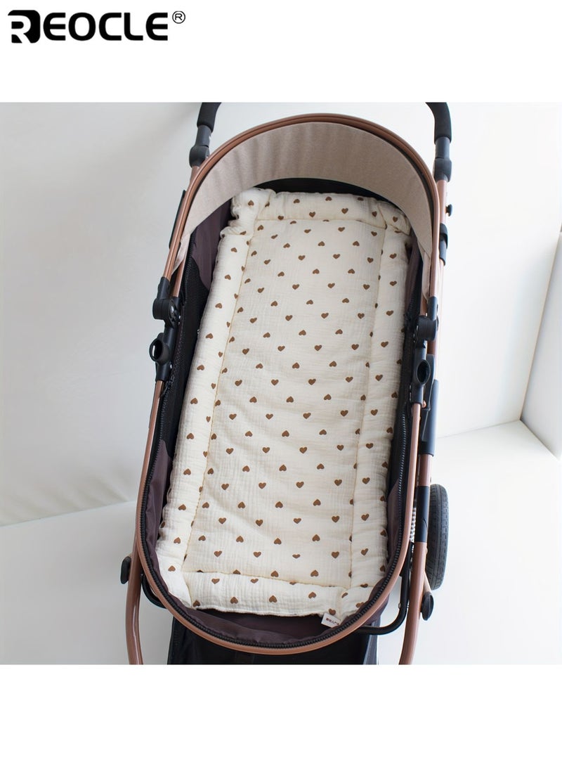 ريوكل وسادة مقعد عربة أطفال ناعمة وقابلة للتنفس بطانة سميكة قابلة للعكس امتصاص الماء مادة ناعمة مثالية للرضع من ٠ إلى ٢٤ شهر عرض ١٣.٤ إنش طول ٢٩.١ إنش - Image 1