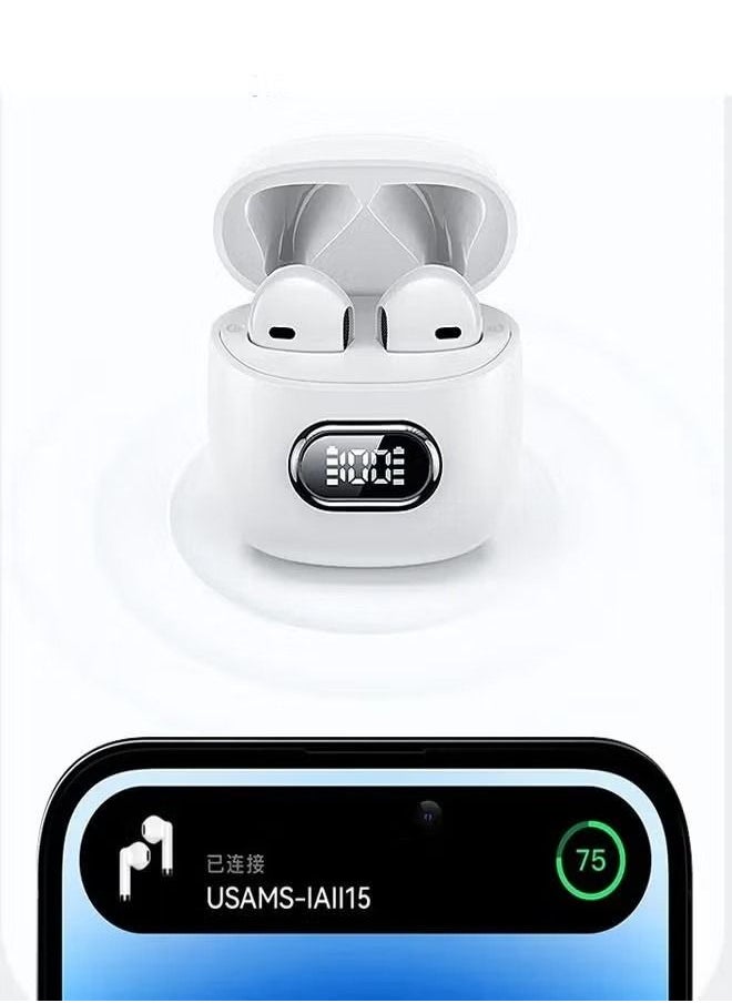Usams - Digital Display True Tws Wireless Bultooth Earbuds Headphone Touch Control - Image 1