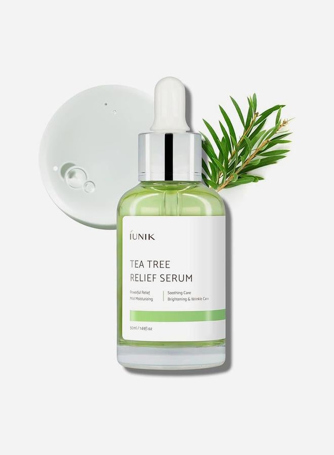 iUNIK Tea Tree Soothing & Moisturizing Facial Serum, 50ml - Image 1