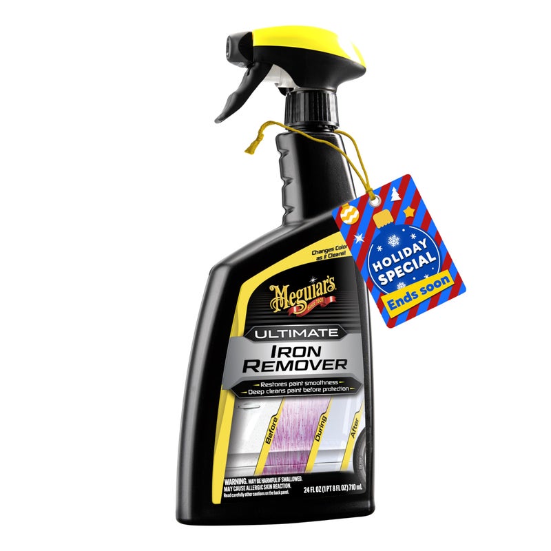 Meguiar's مزيل الحديد النهائي من ميغواير - يزيل بسرعة جزيئات الحديد المدمجة وسقوط المواد الصناعية التي تؤثر على لون الطلاء ووضوحه ونعومته - مزيل الملوثات الكيميائية - 24 أونصة - Image 1
