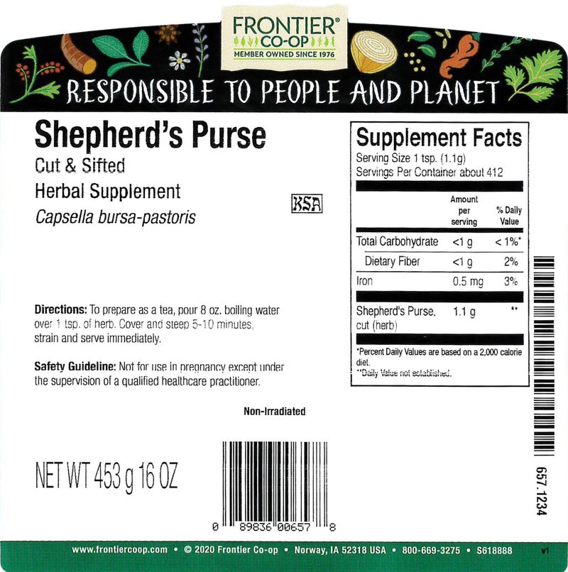 Frontier Co-op Cut and Sifted Shepherd's Purse Herb 1lb - Image 2