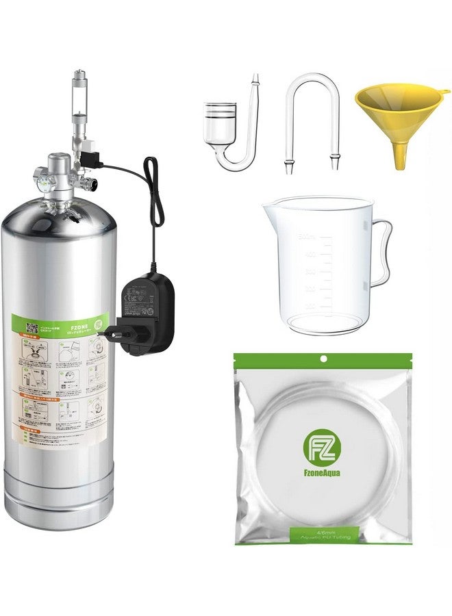 Fzone 2.5 L Aquarium CO2 Generator System Carbon Dioxide Reactor Kit with Regulator and Needle Valve for Aquarium Plants Tanks - Image 1