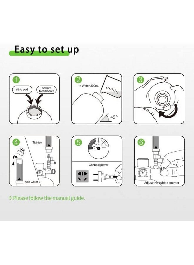 Fzone 2.5 L Aquarium CO2 Generator System Carbon Dioxide Reactor Kit with Regulator and Needle Valve for Aquarium Plants Tanks - Image 4