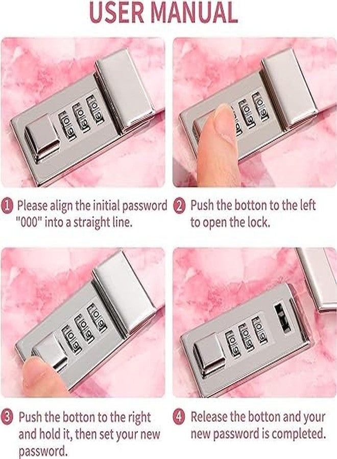 ECAPT Marble Diary with Lock for Girls and Women, Secret Journal with Lock 192 Pages Book Waterproof Locked Diary with Pen, Password Locked Journals for Teen Girls. - Image 2