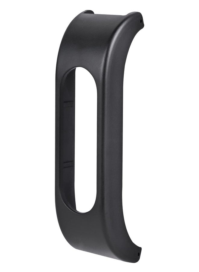 C2D JOY Leather & Silicone Mixed Strap Compatible with vivosmart 5 Replacement Watch band with New Transparent Case M/L-Black - Image 2