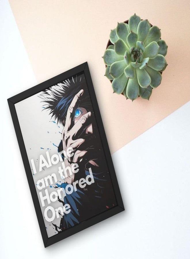 Rockery Frames Gojo Satoru Framed Poster | Jujutsu Kaisen Anime Poster Framed For Wall Decor |A4 12x18 inch Black Frame | Matte Finish Print For Bedrooms, Kids Room, Living Room, Hostels. - Image 3