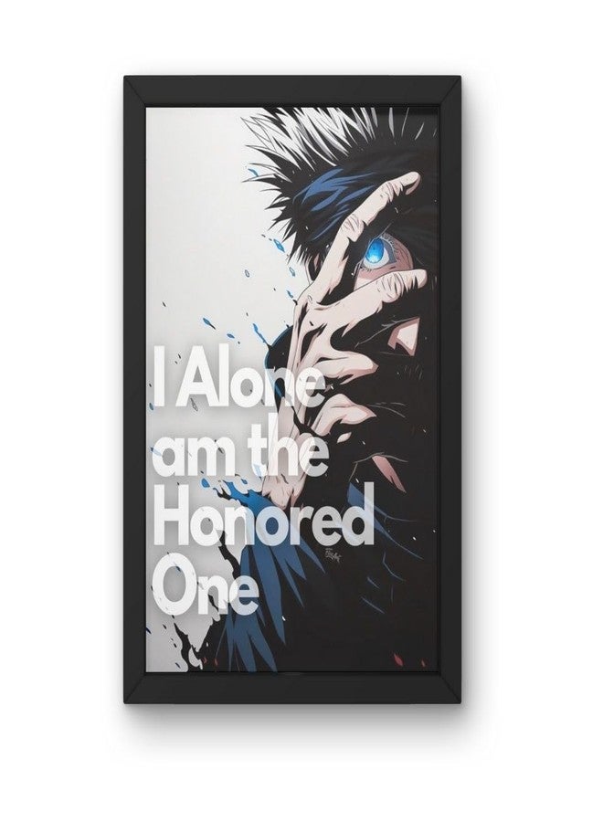 Rockery Frames Gojo Satoru Framed Poster | Jujutsu Kaisen Anime Poster Framed For Wall Decor |A4 12x18 inch Black Frame | Matte Finish Print For Bedrooms, Kids Room, Living Room, Hostels. - Image 1