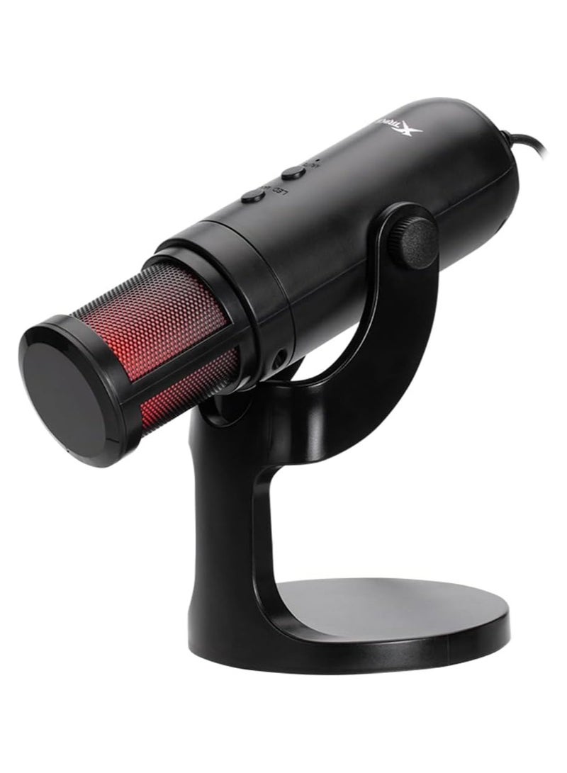 XTRIKE ME XMC03 USB RGB Gaming Streaming Microphone Live Streaming Desktop Omnidirectional mic - 12 RGB Lighting Modes - 360 Degree rotatable body - Shielded Cable For PC - Image 5