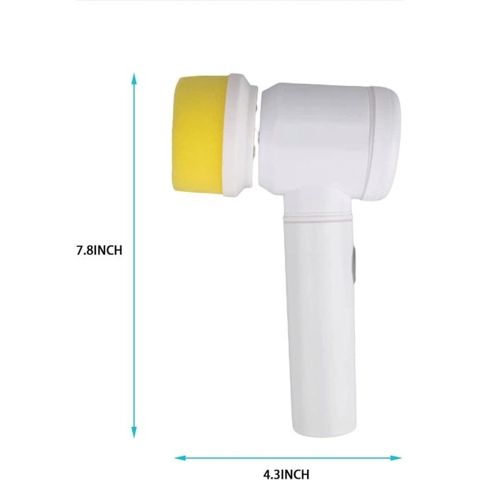 Electric rotating cleaning brush with 3 heads; rechargeable brush for cleaning bathrooms, walls, bathtubs, toilets, windows, and kitchens. - Image 3