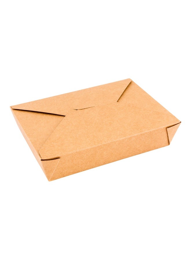 Restaurantware Bio Tek 49 Ounce Paper Take Out Boxes, 200 Greaseproof Take Out Food Containers - Tab Lock Closure, Microwave-Safe, Kraft Paper Take Out Boxes, Hot and Cold Foods, Recyclable - Image 1