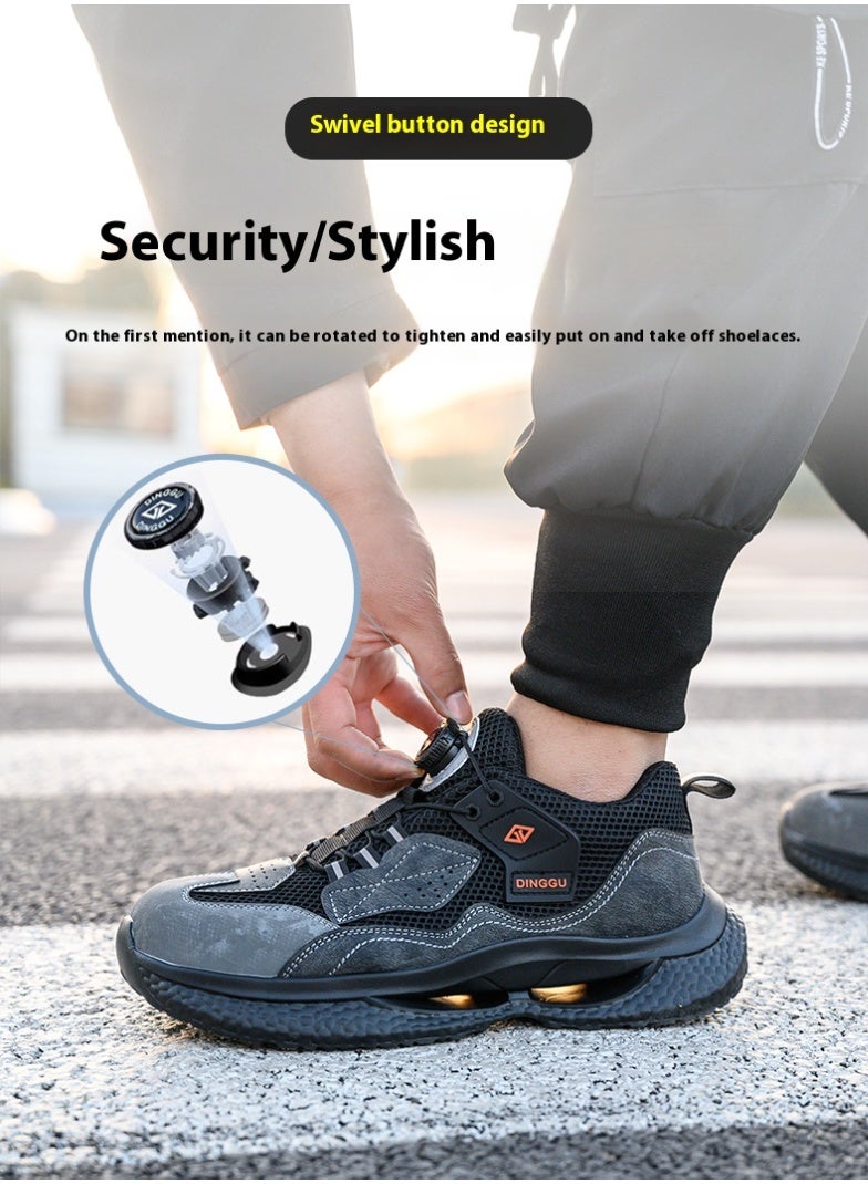 Steel Toe Shoes for Men Lightweight Safety Shoes Comfortable Puncture Proof Slip On Indestructible Work Shoes and Fashion Sneakers. - Image 2