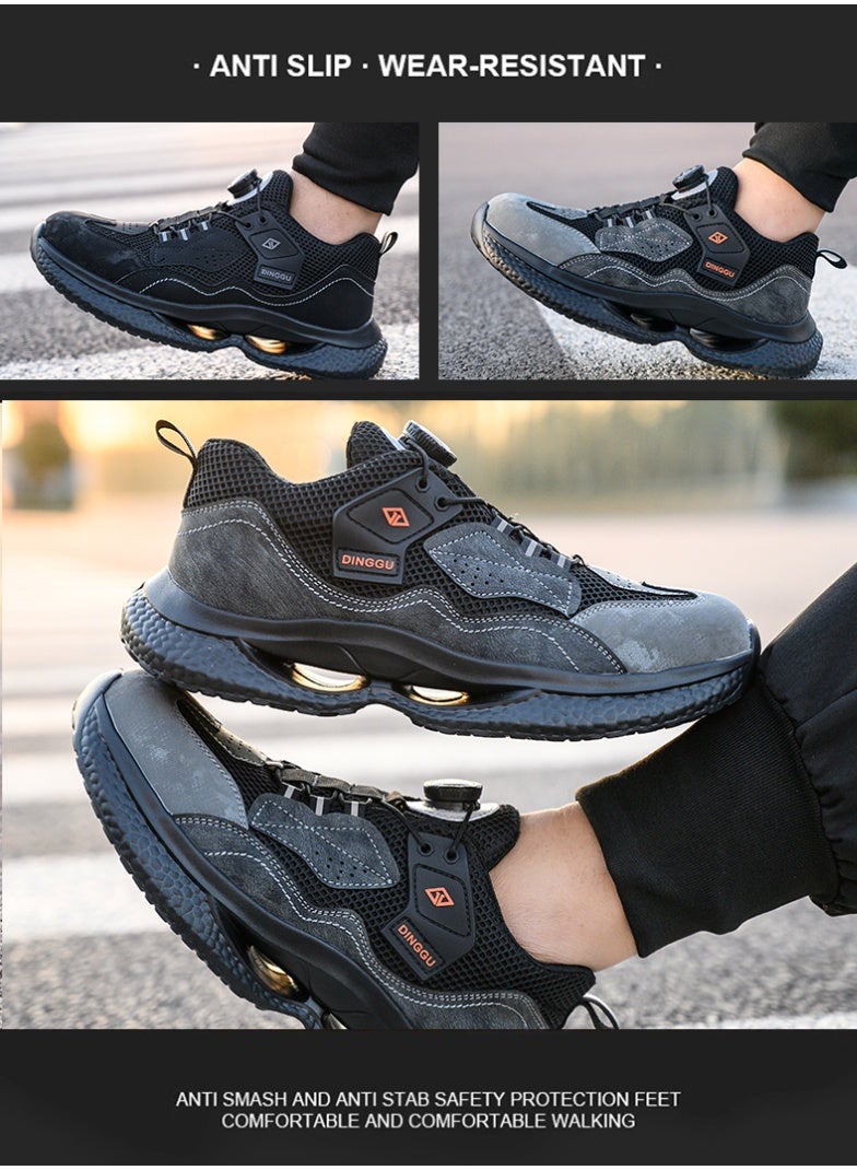 Steel Toe Shoes for Men Lightweight Safety Shoes Comfortable Puncture Proof Slip On Indestructible Work Shoes and Fashion Sneakers. - Image 3