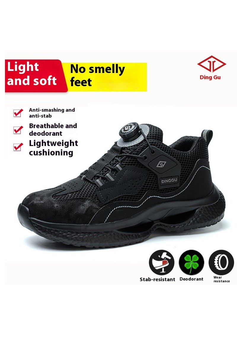 Dinggu أحذية رجالية ذات أصابع فولاذية وخفيفة الوزن وآمنة ومريحة ومقاومة للثقب وأحذية عمل غير قابلة للتدمير وأحذية رياضية أنيقة. - Image 1