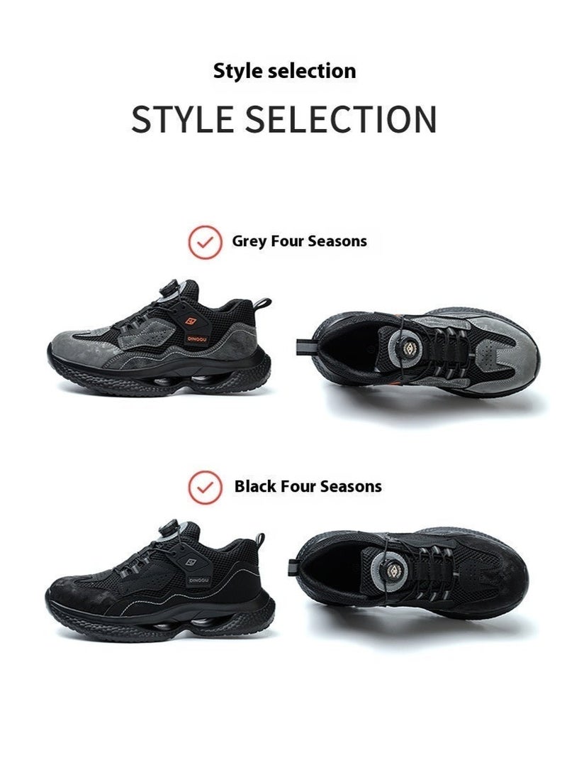 Dinggu Steel Toe Shoes for Men Lightweight Safety Shoes Comfortable Puncture Proof Slip On Indestructible Work Shoes and Fashion Sneakers. - Image 3