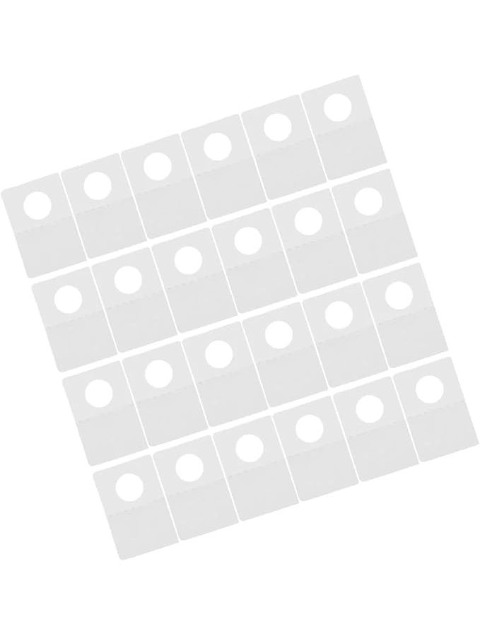 Self Adhesive Clear PVC Hang Tabs 500 Pcs for Store Display Organization - Image 1