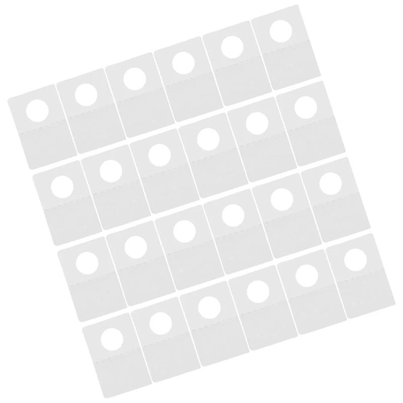 Self Adhesive Clear PVC Hang Tabs 500 Pcs for Store Display Organization - Image 2