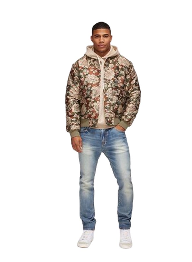 FOREVER 21 بنطال جينز سكيني بنمط ستون ووش  - Image 1