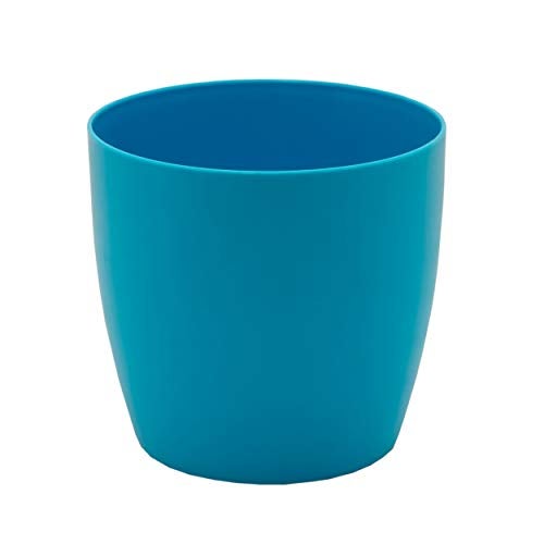 garbnoire Gardening Flower Pots - 4.4 Inch Plastic Flower Pots | Modern Decorative Indoor Outdoor Planters/Pots - Pack of (Turquoise, 5) - Image 4