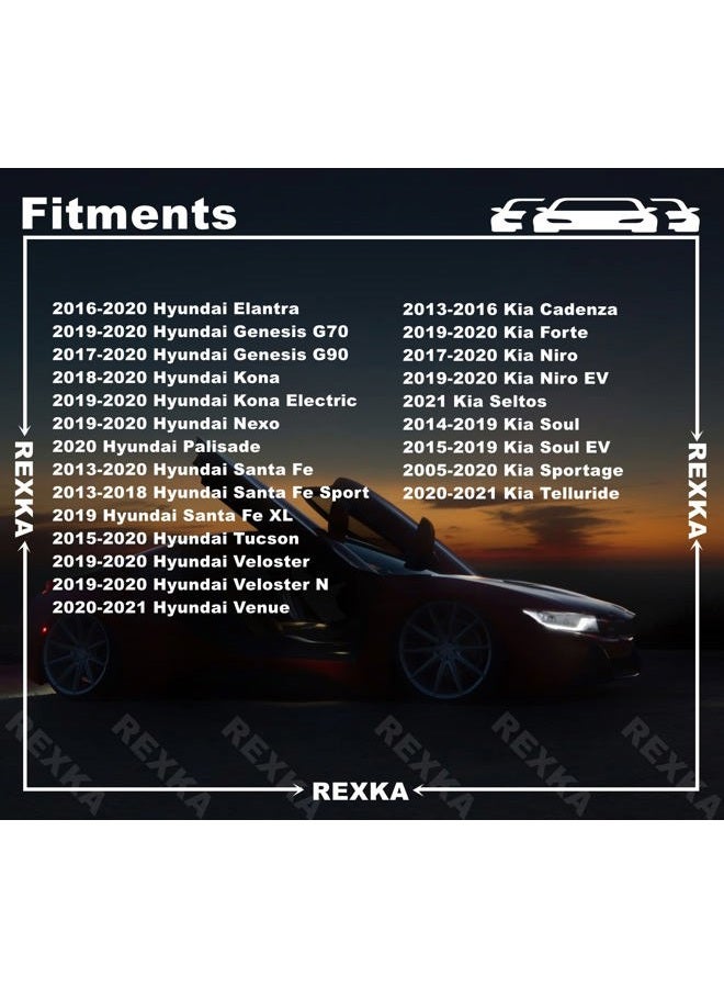 Rexka 15 قطعة مشبك تشكيل مع مانع تسرب لهيونداي كيا 87756-1F000 سانتا في، توكسون، كادينزا، نيرو، سول، سبورتاج - Image 4