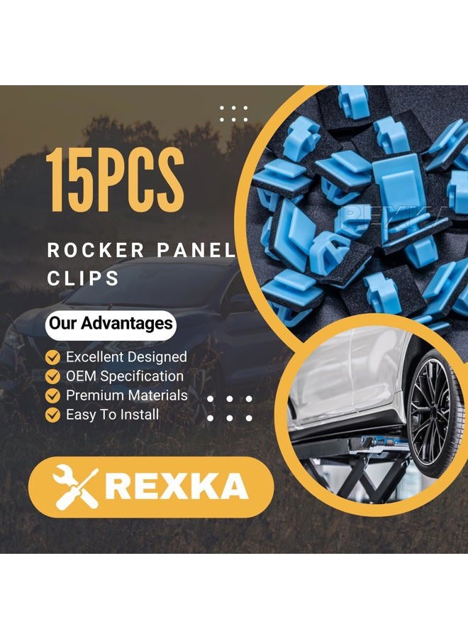 Rexka 15 قطعة مشبك تشكيل مع مانع تسرب لهيونداي كيا 87756-1F000 سانتا في، توكسون، كادينزا، نيرو، سول، سبورتاج - Image 2
