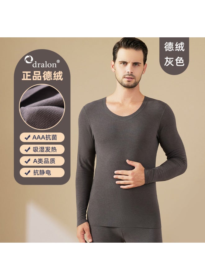 Men's Thermal Underwear With Self-heating Technology, Fleece-lined Base Layer Top, Anti-pilling, Cold-resistant Inner Wear